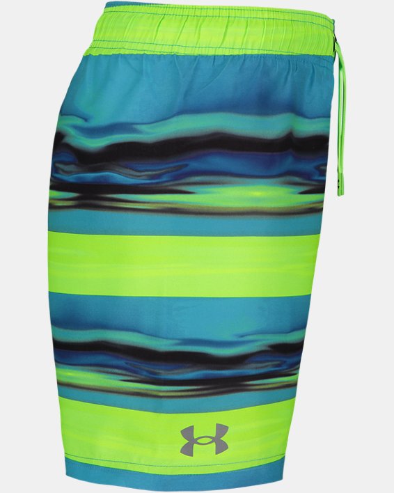 Little Boys' UA Serenity Stripe Swim Volley Shorts, Blue, pdpMainDesktop image number 2